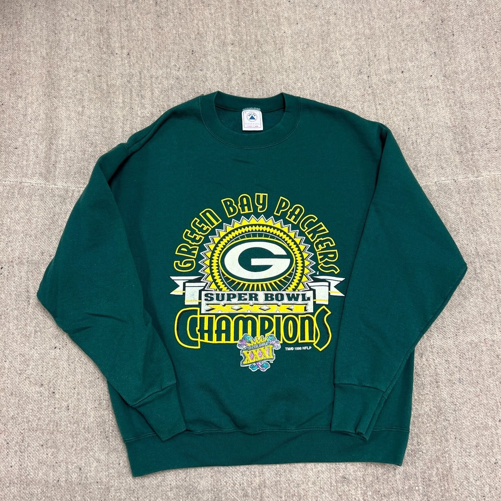 Vintage Green Bay Packers Sweatshirt‎ Mens Large Green 1990s NFL